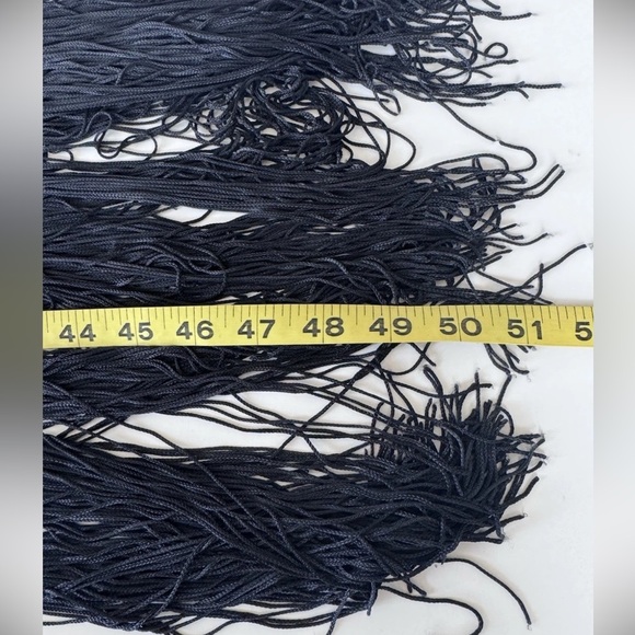 vintage 70s 80s dave and johnny sequin beaded Fringed Flapper Dress sleeveless - Picture 16 of 16